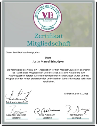 Zertifikat Mitgliedschaft